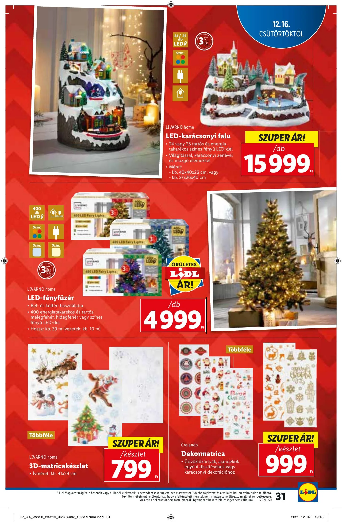 Lidl akciós újság 12.16–12.22 – 31. oldal