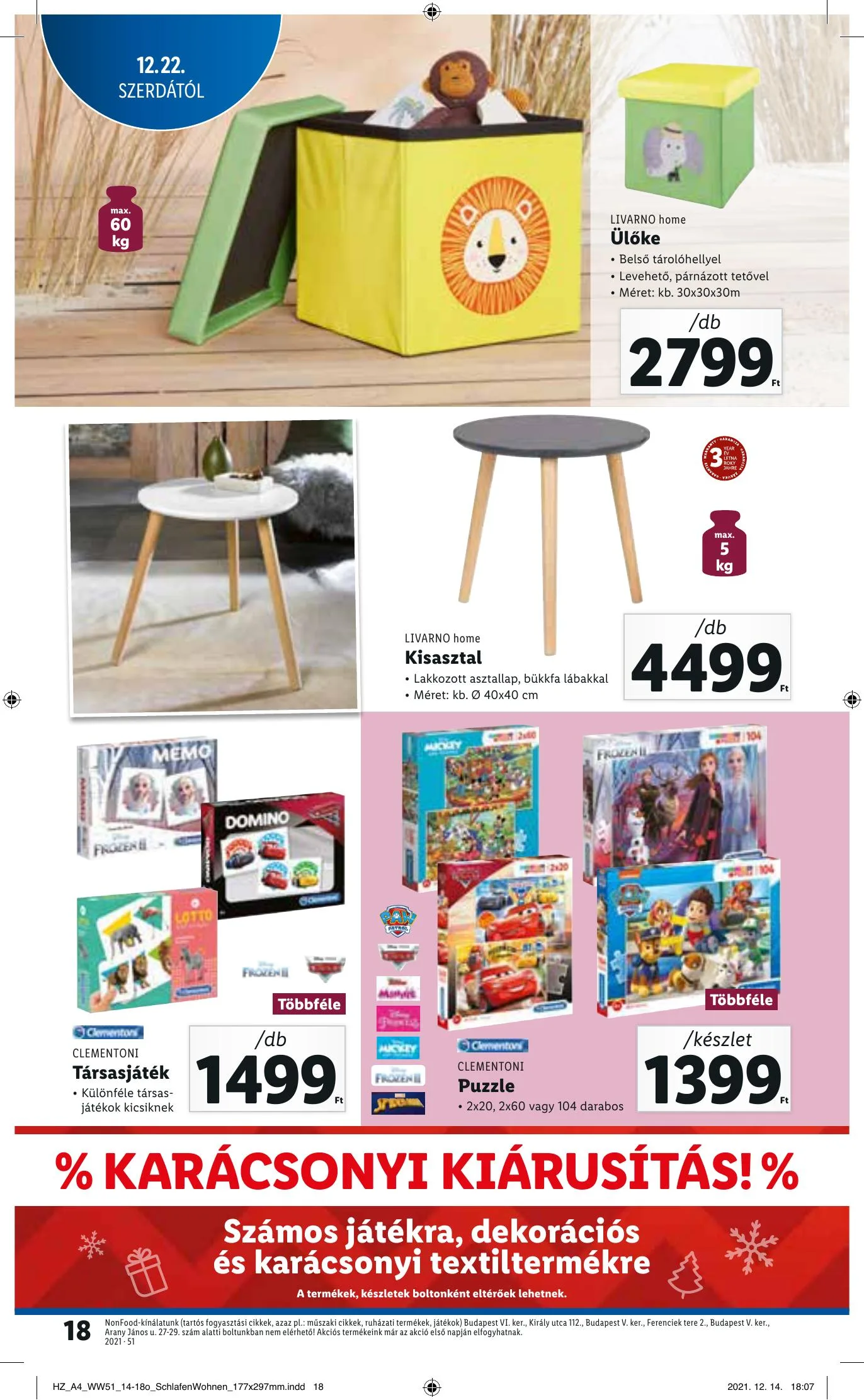 Lidl akciós újság 12.22–12.29 – 18. oldal