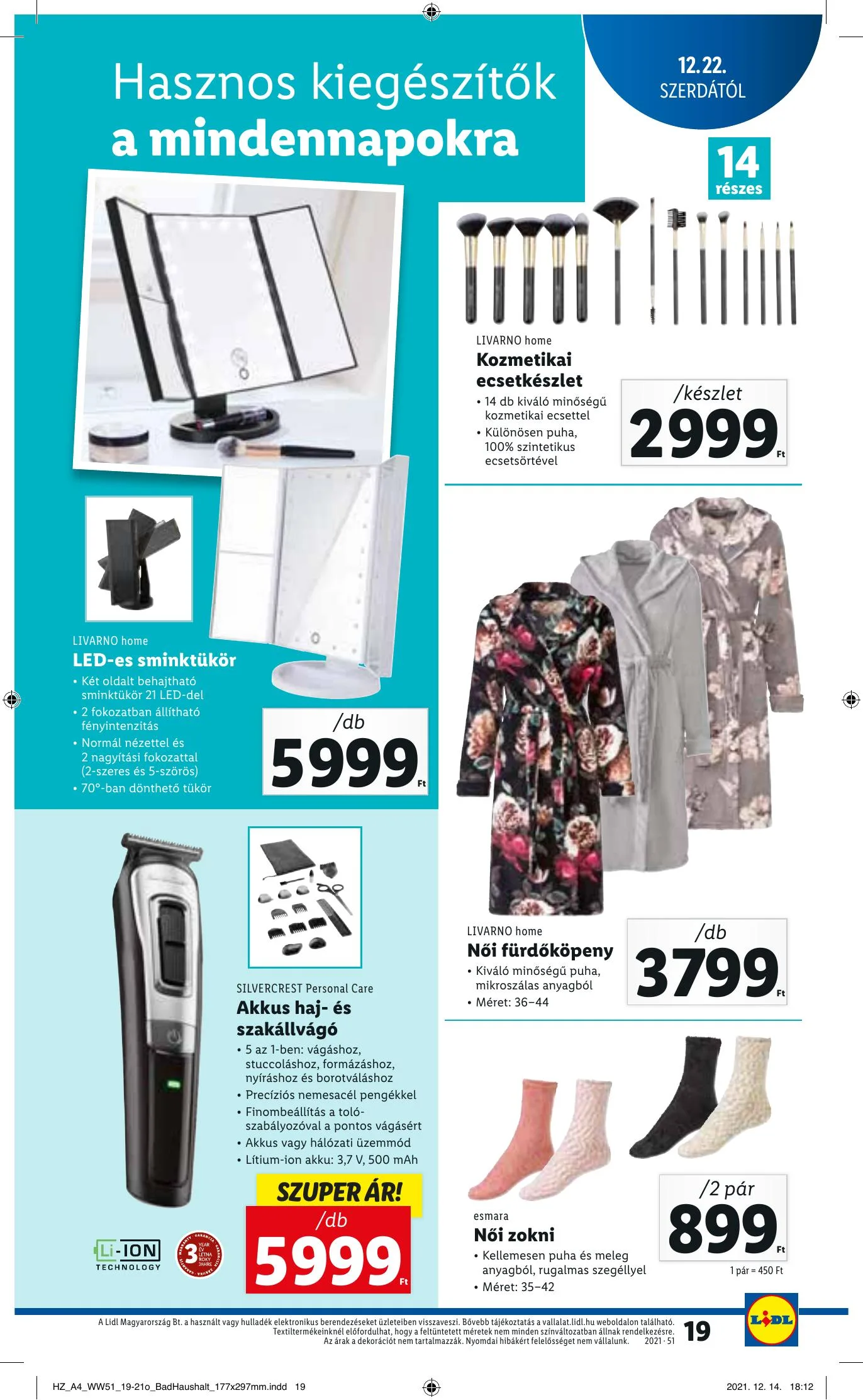 Lidl akciós újság 12.22–12.29 – 19. oldal