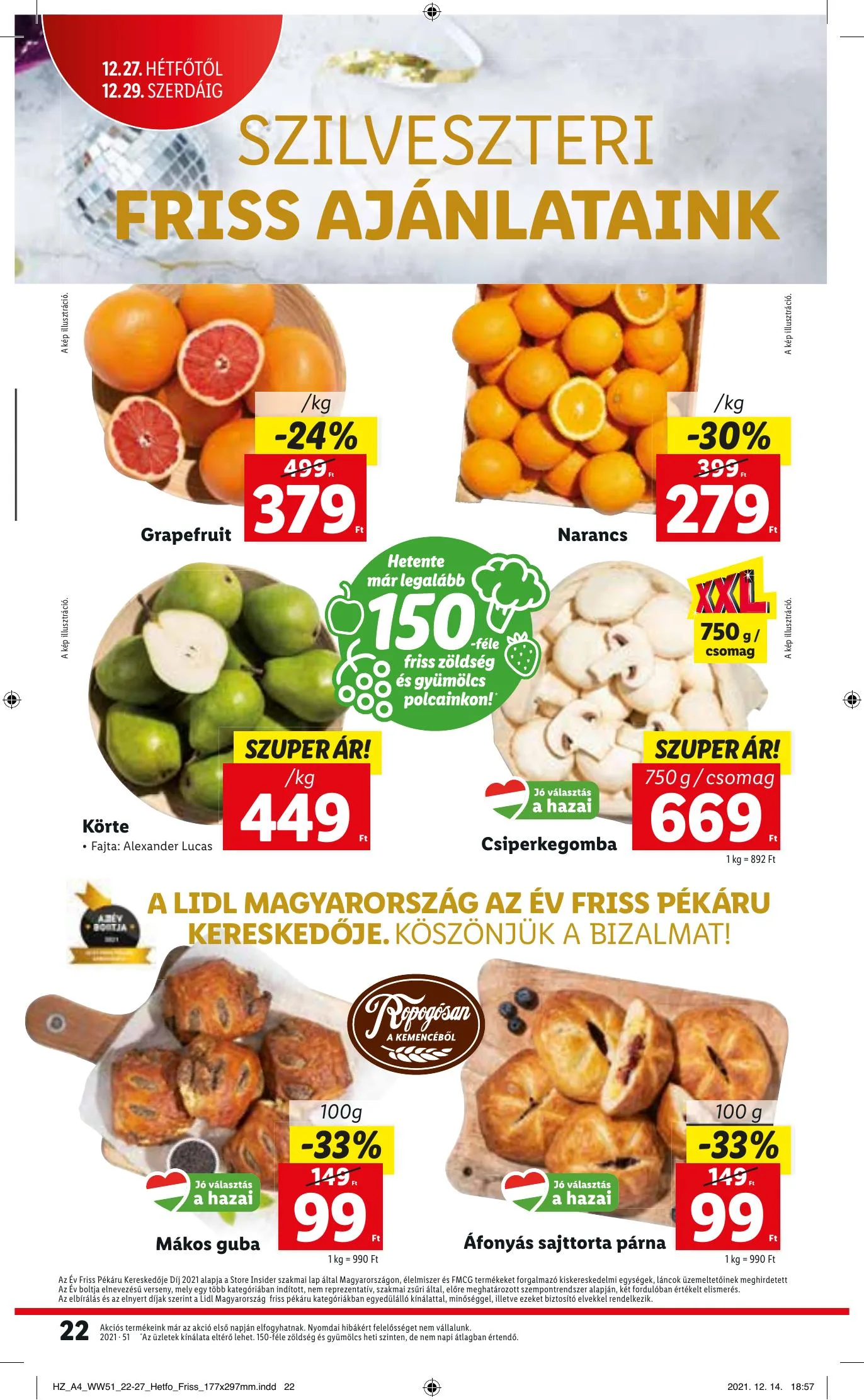 Lidl akciós újság 12.22–12.29 – 22. oldal