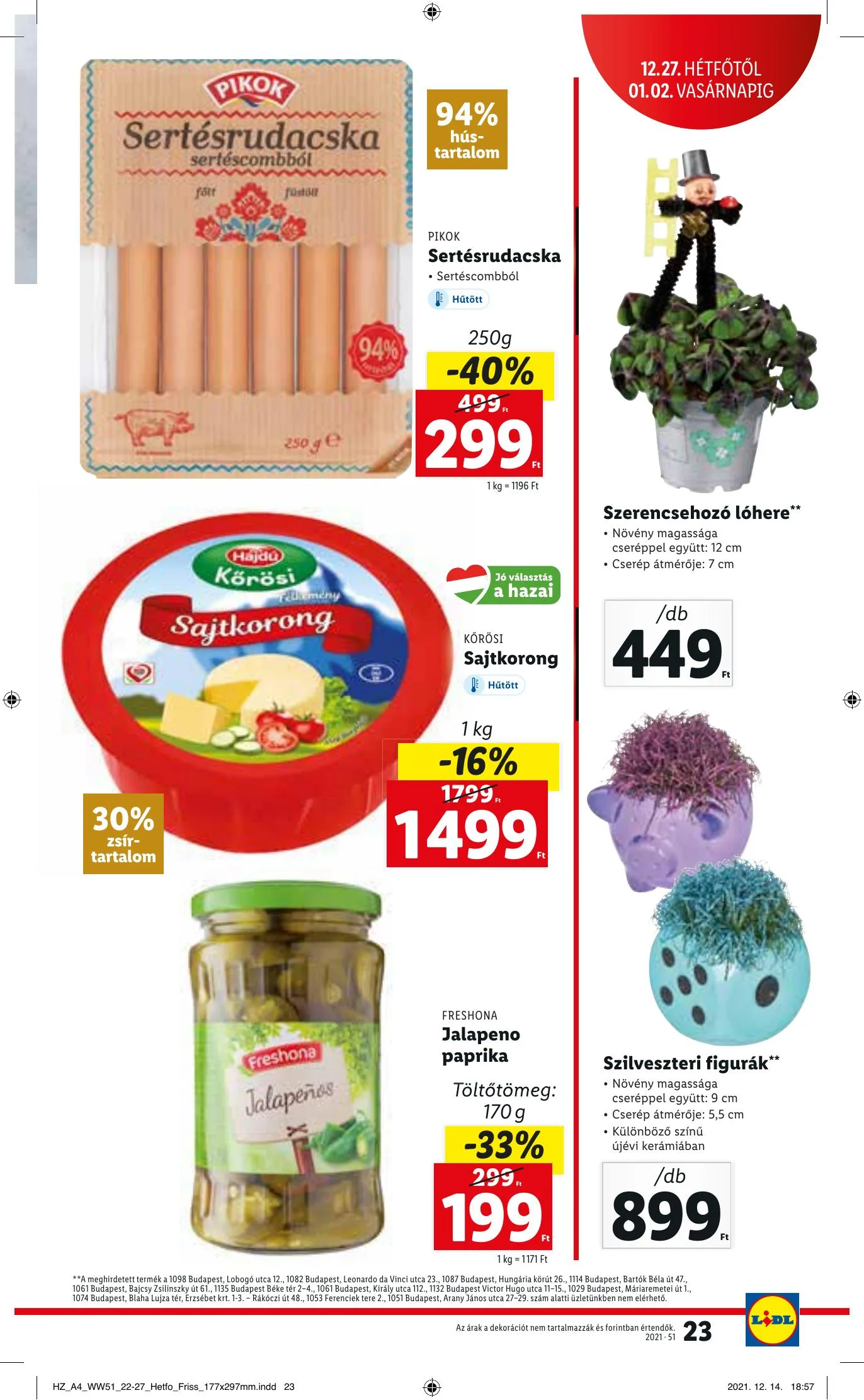 Lidl akciós újság 12.22–12.29 – 23. oldal