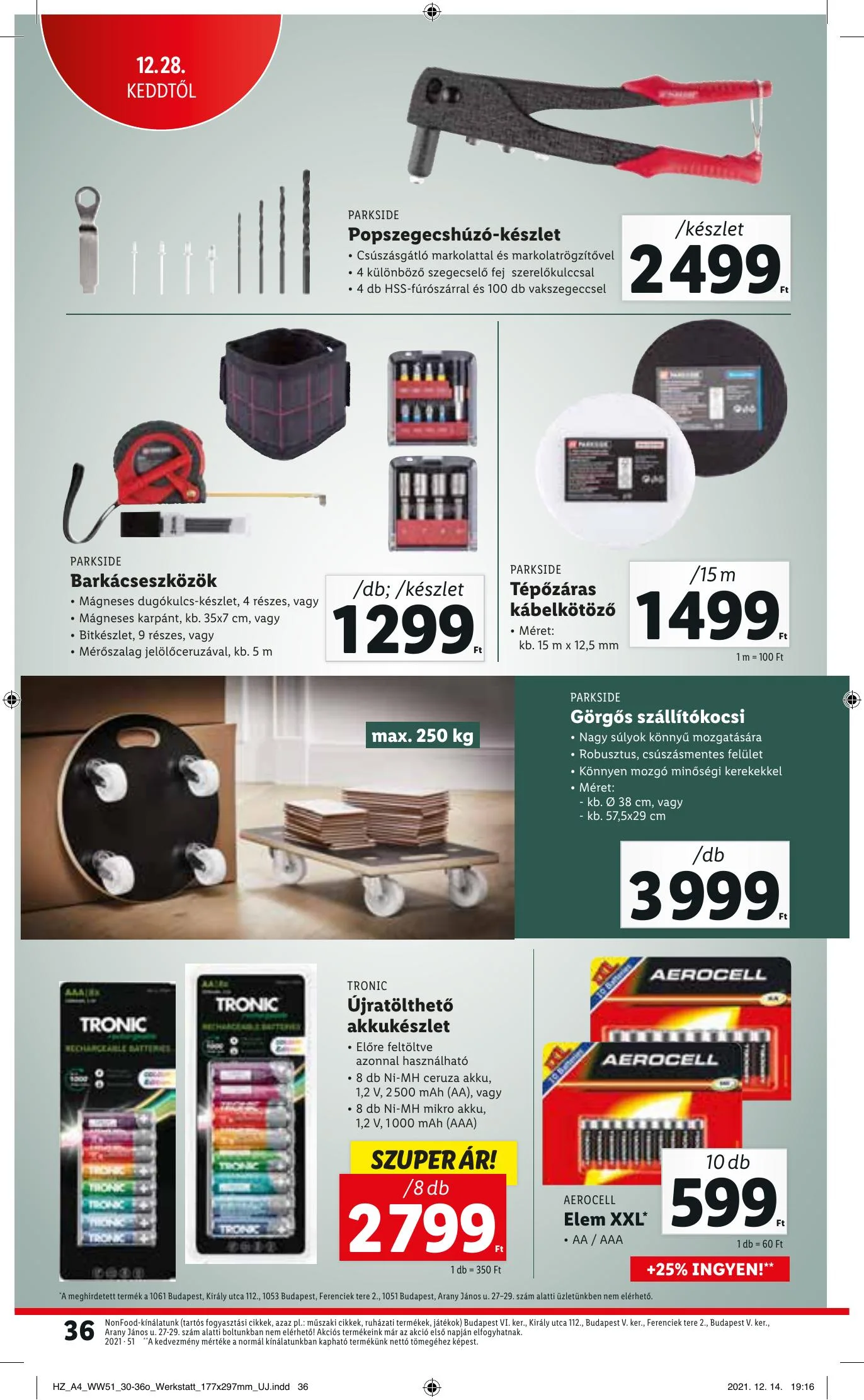 Lidl akciós újság 12.22–12.29 – 36. oldal