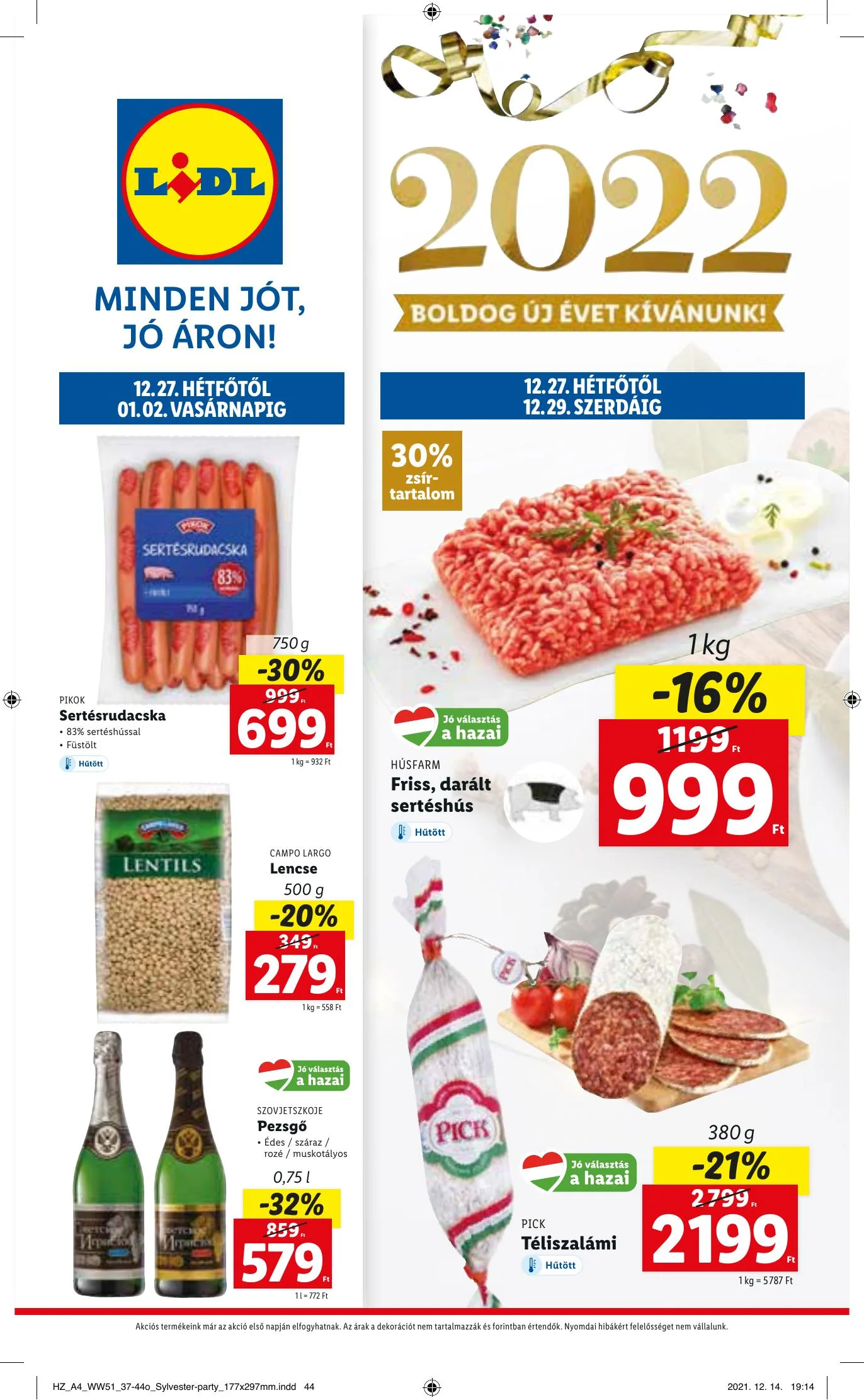 Lidl akciós újság 12.22–12.29 – 44. oldal
