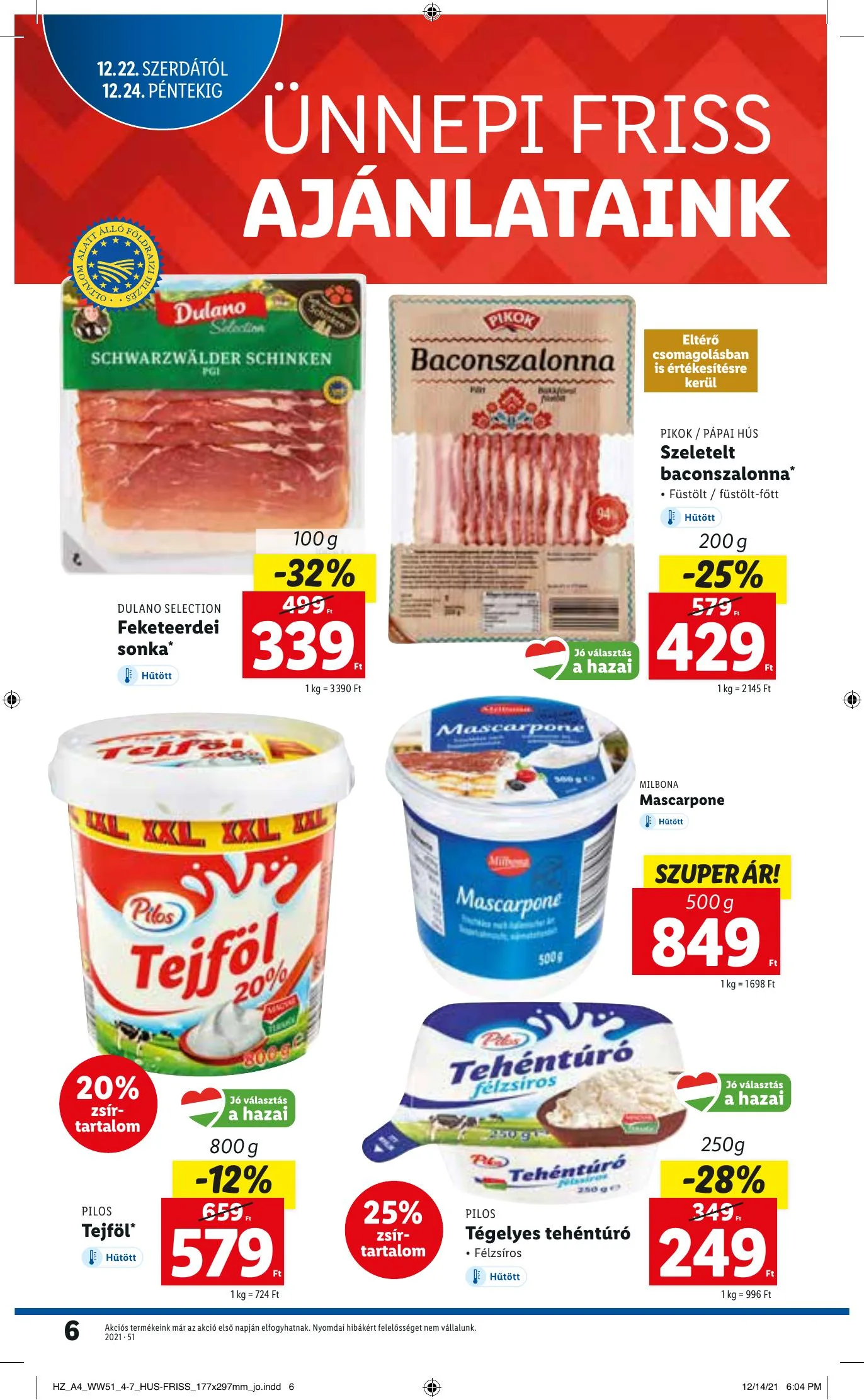 Lidl akciós újság 12.22–12.29 – 6. oldal