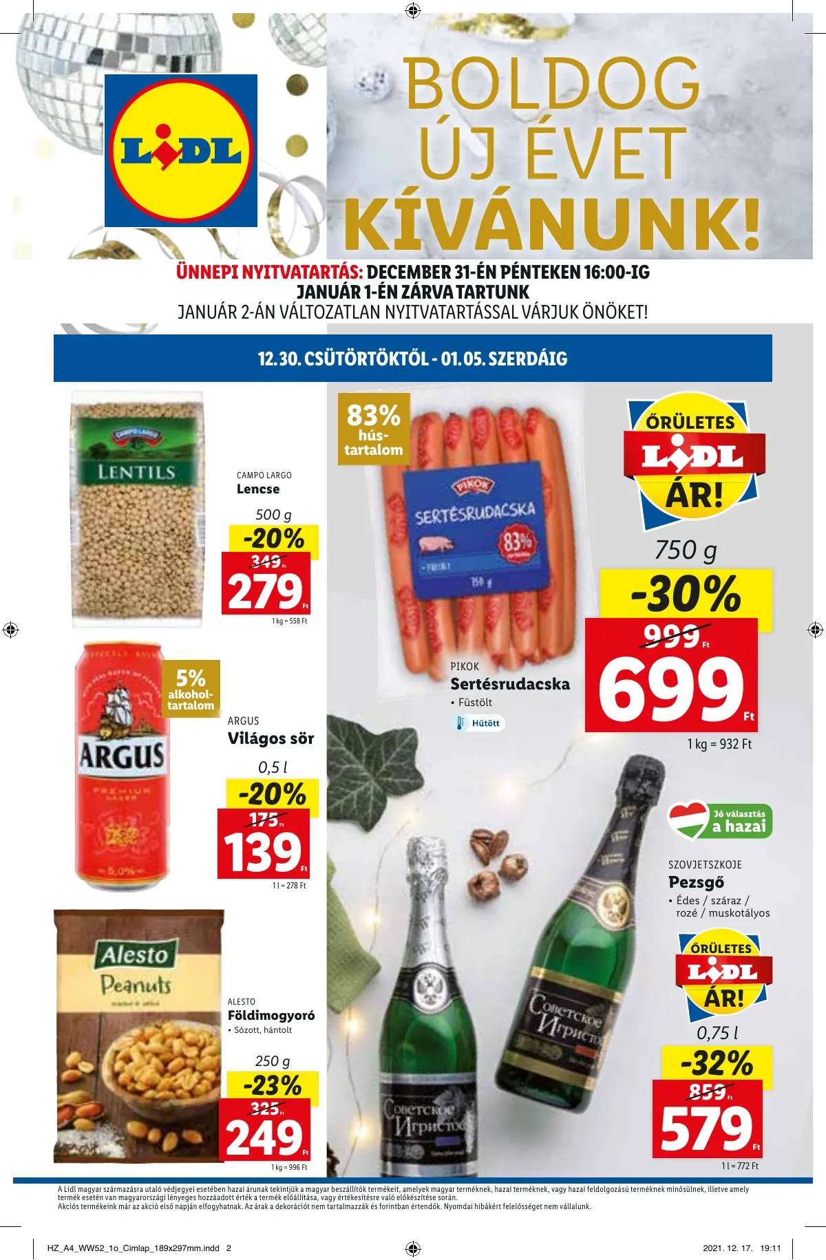 Lidl akciós újság 12.30–01.05