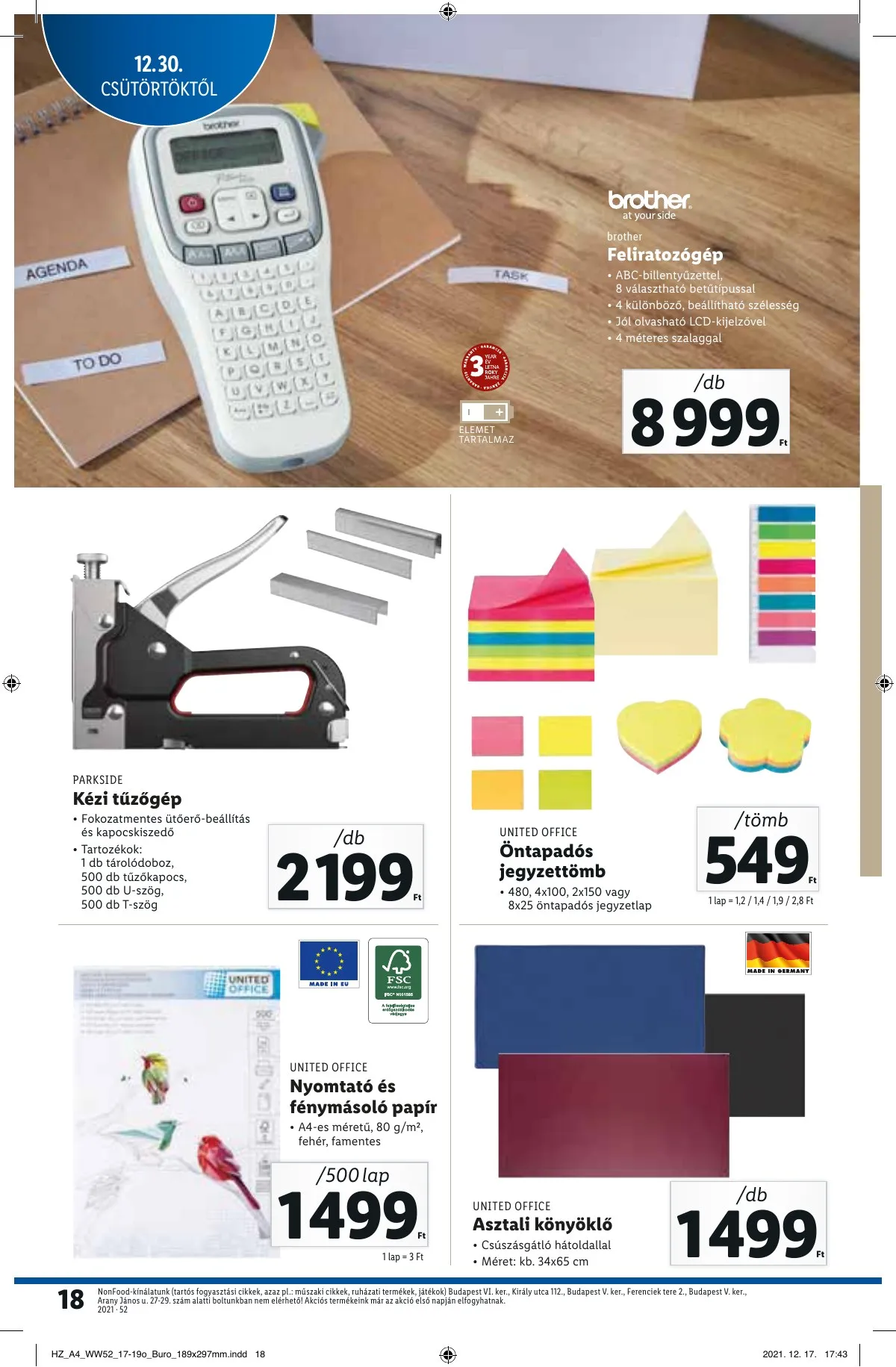 Lidl akciós újság 12.30–01.05 – 18. oldal