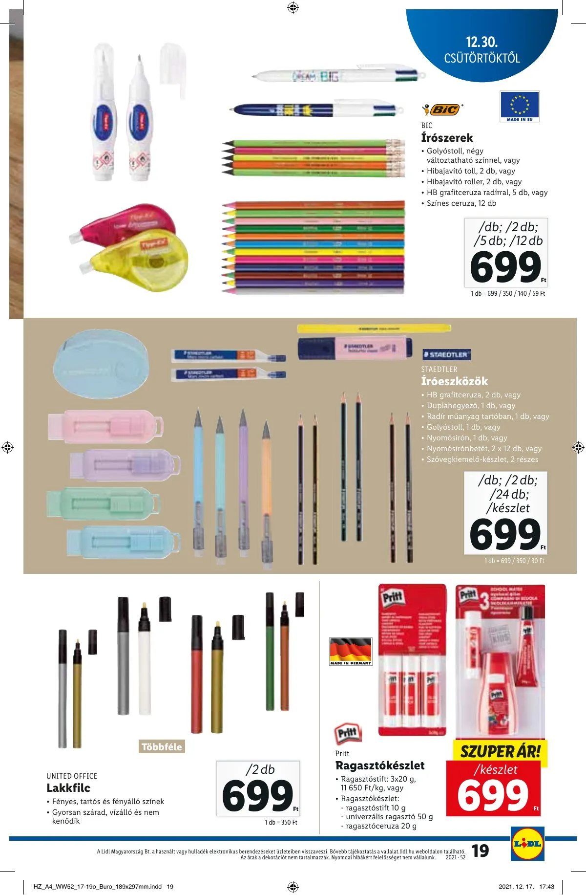 Lidl akciós újság 12.30–01.05 – 19. oldal