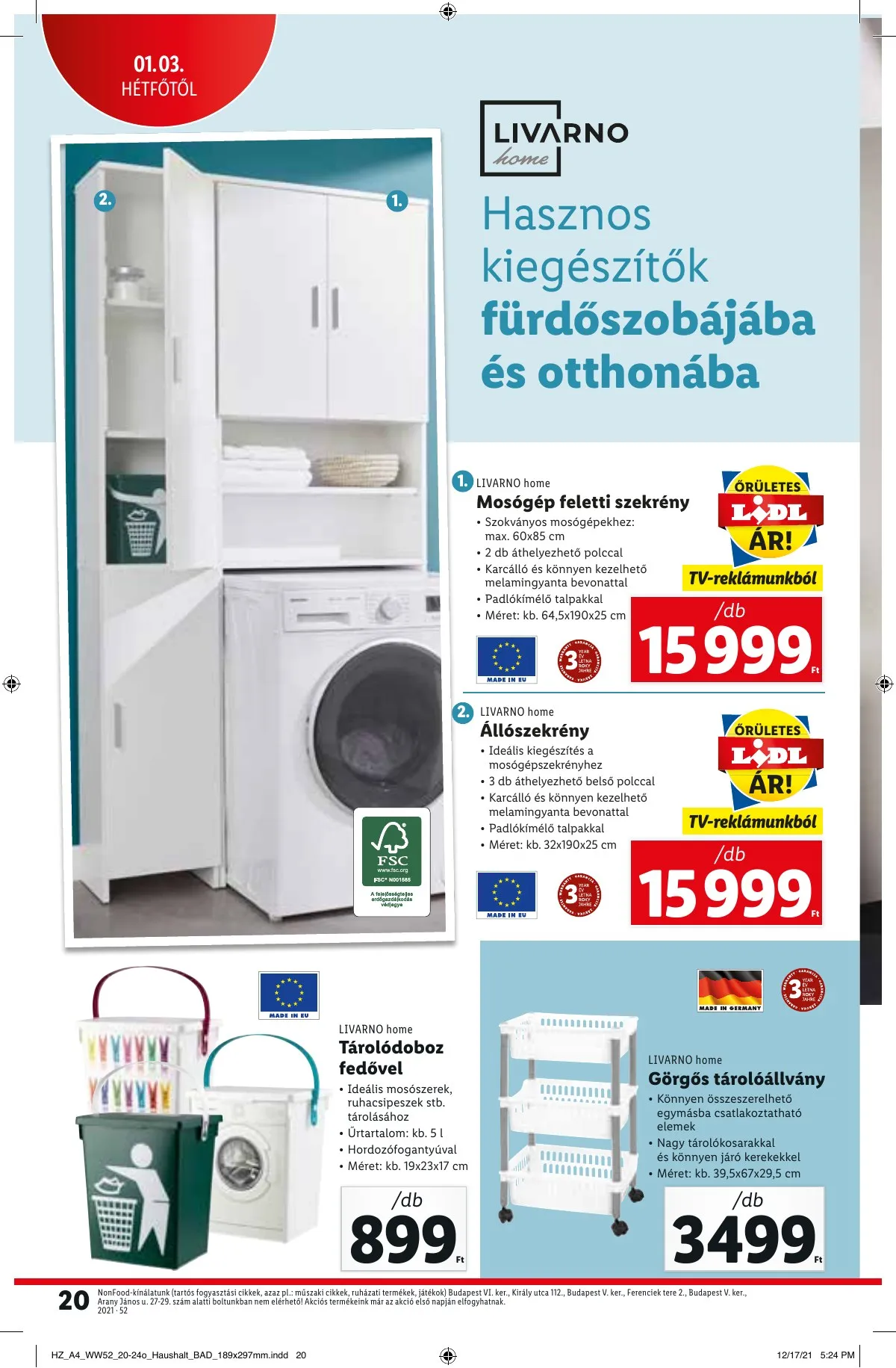 Lidl akciós újság 12.30–01.05 – 20. oldal