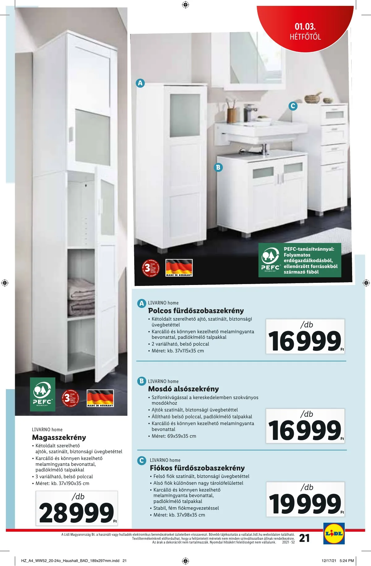 Lidl akciós újság 12.30–01.05 – 21. oldal