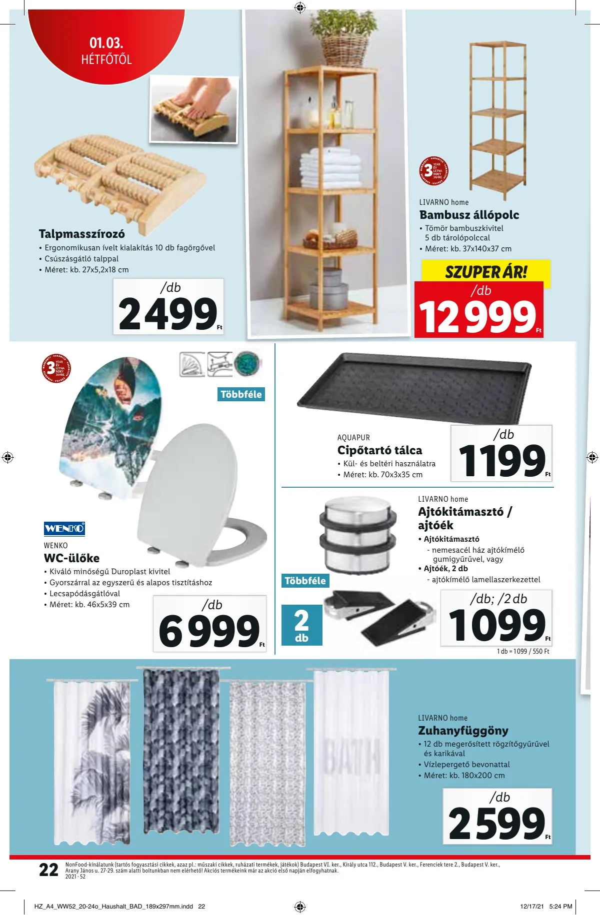 Lidl akciós újság 12.30–01.05 – 22. oldal