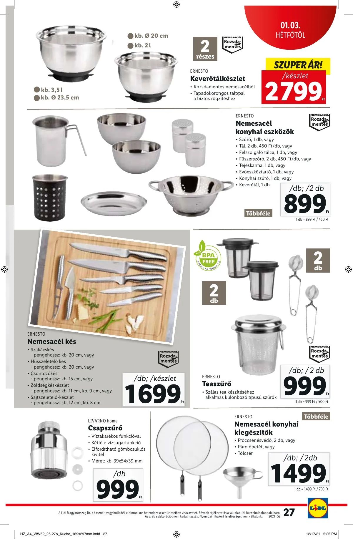 Lidl akciós újság 12.30–01.05 – 27. oldal