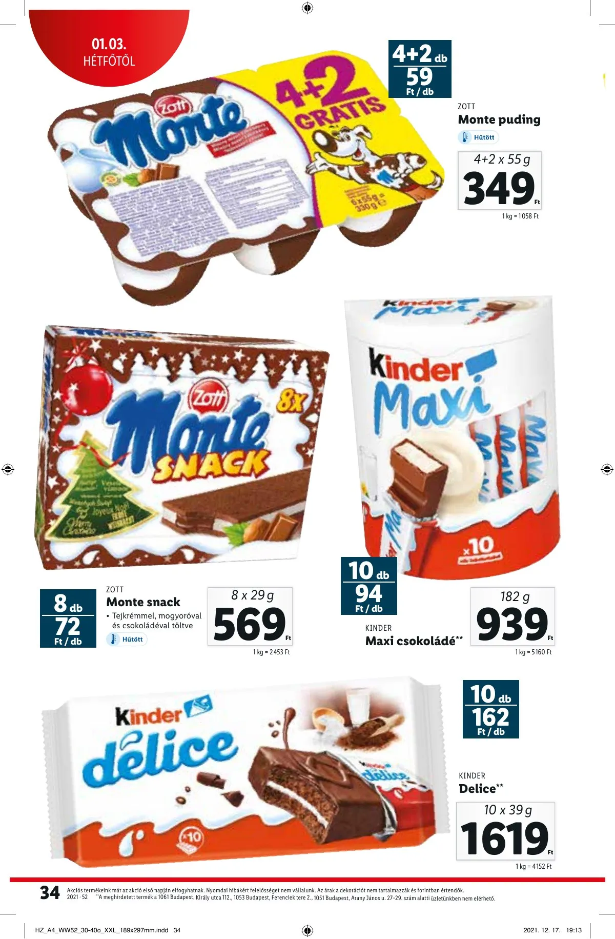 Lidl akciós újság 12.30–01.05 – 34. oldal