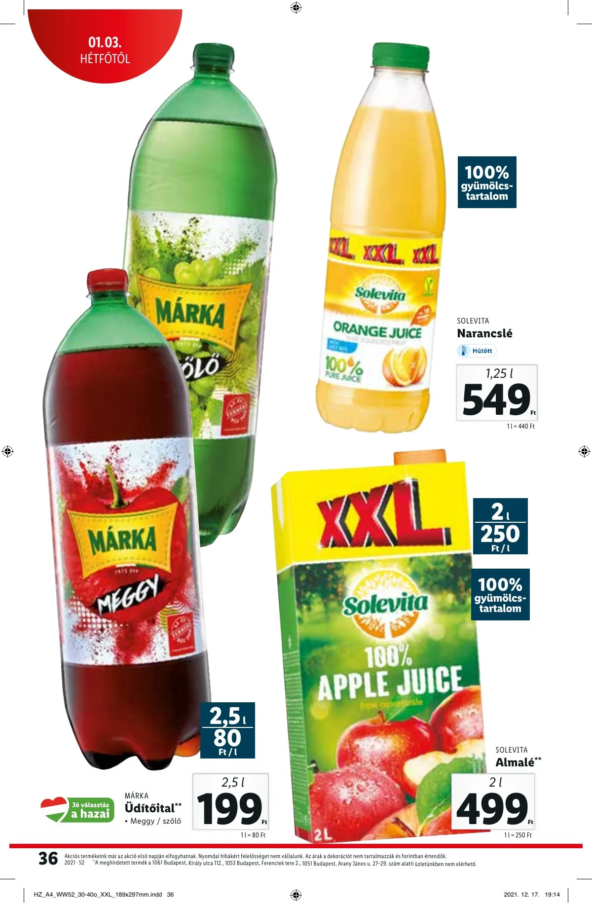 Lidl akciós újság 12.30–01.05 – 36. oldal