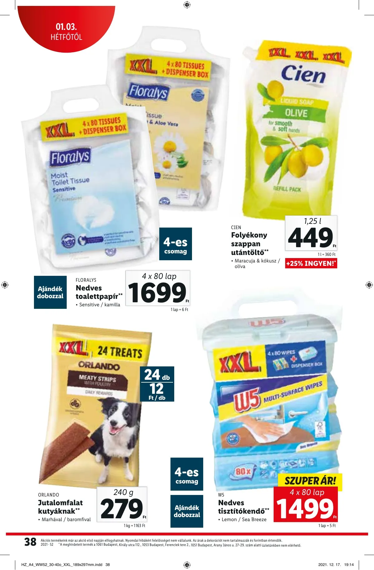 Lidl akciós újság 12.30–01.05 – 38. oldal