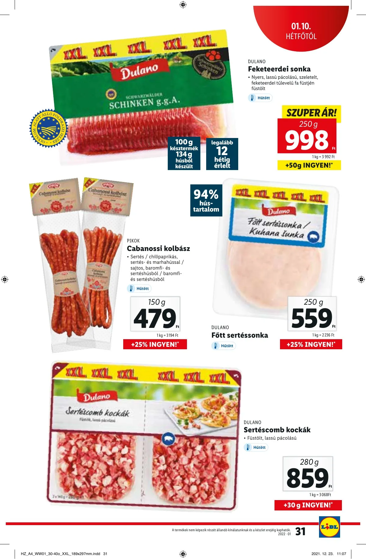 Lidl akciós újság 01.06–01.06 – 31. oldal