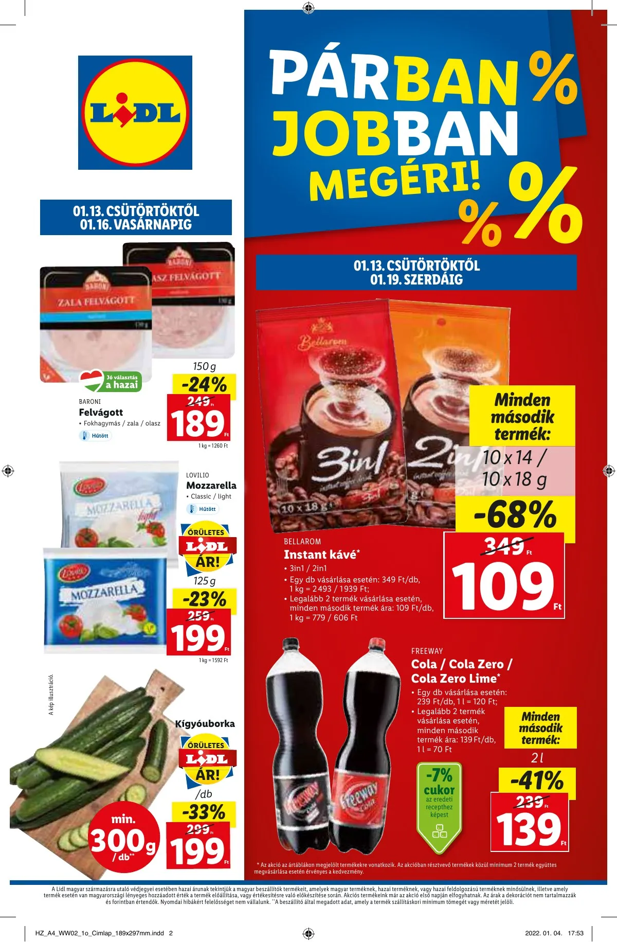Lidl akciós újság 01.13–01.13
