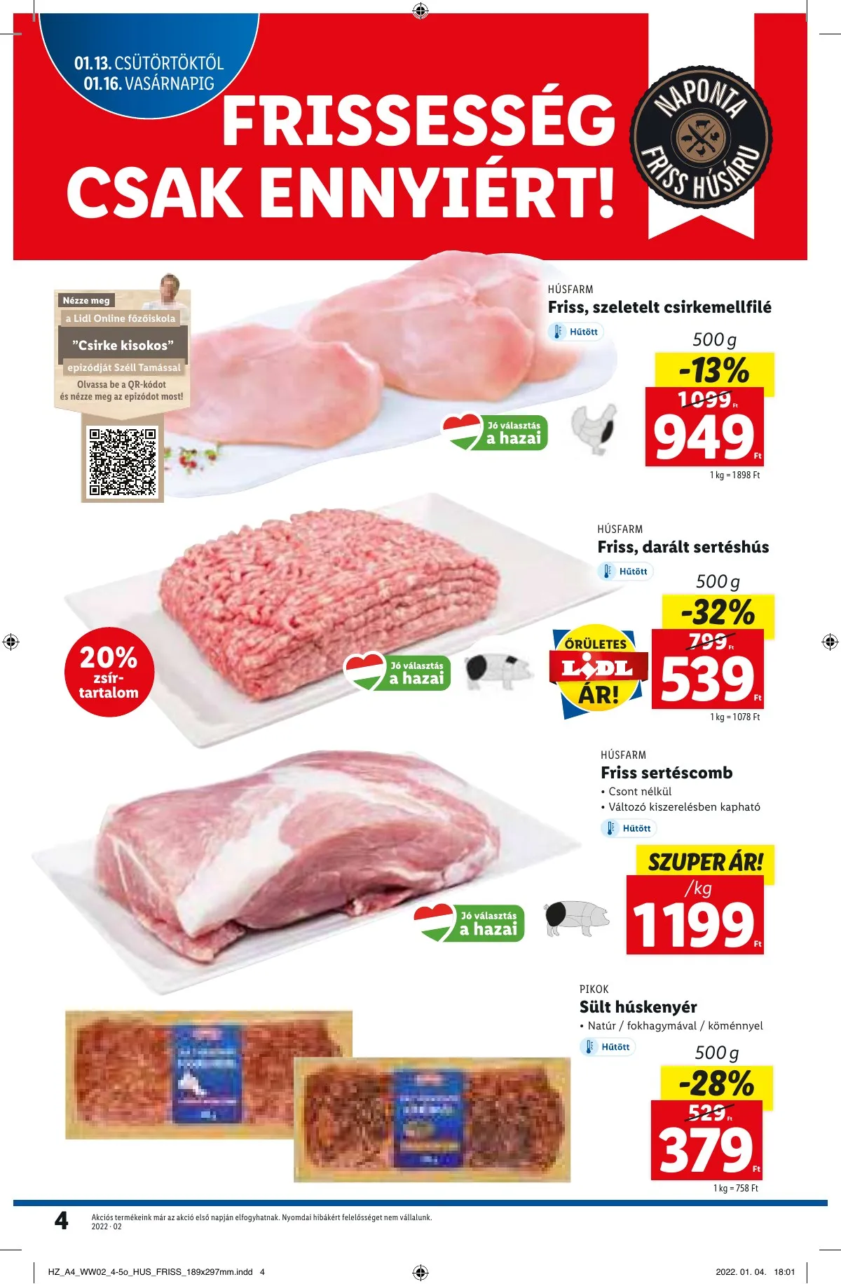 Lidl akciós újság 01.13–01.13 – 4. oldal