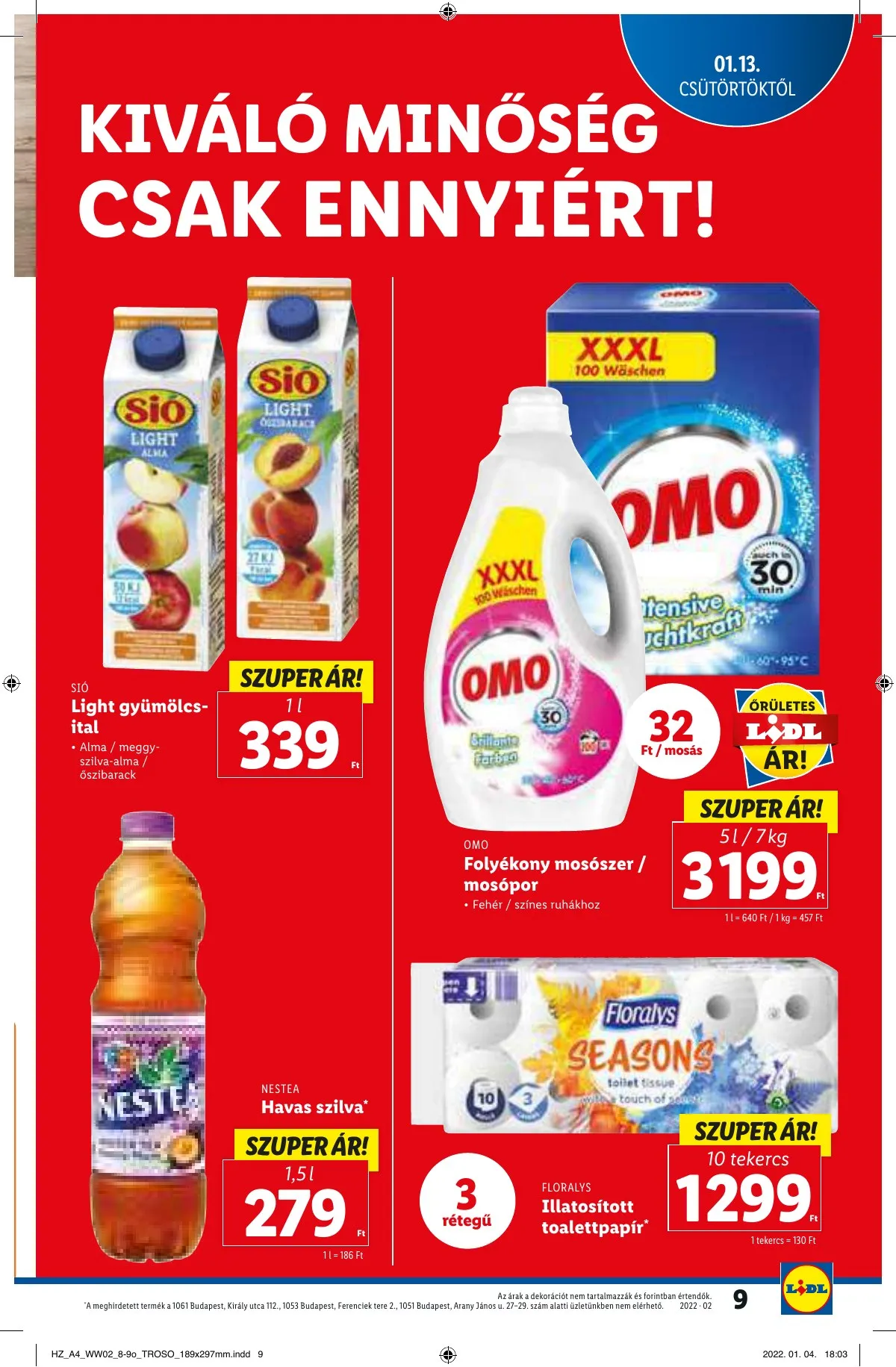 Lidl akciós újság 01.13–01.13 – 9. oldal