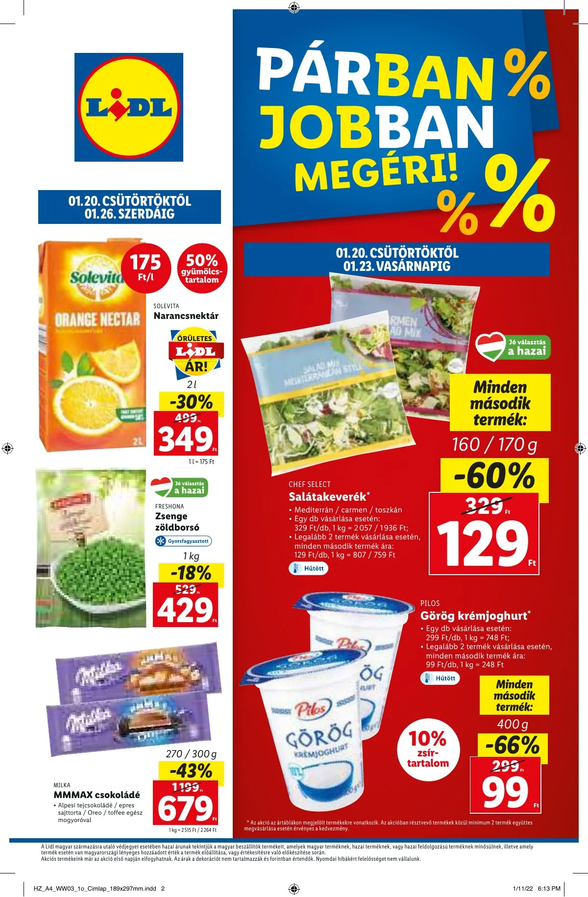 Lidl akciós újság 01.20–01.20