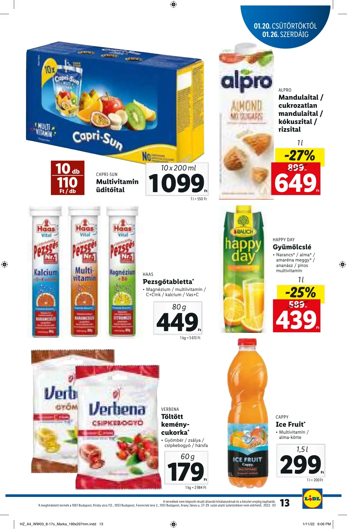 Lidl akciós újság 01.20–01.20 – 13. oldal