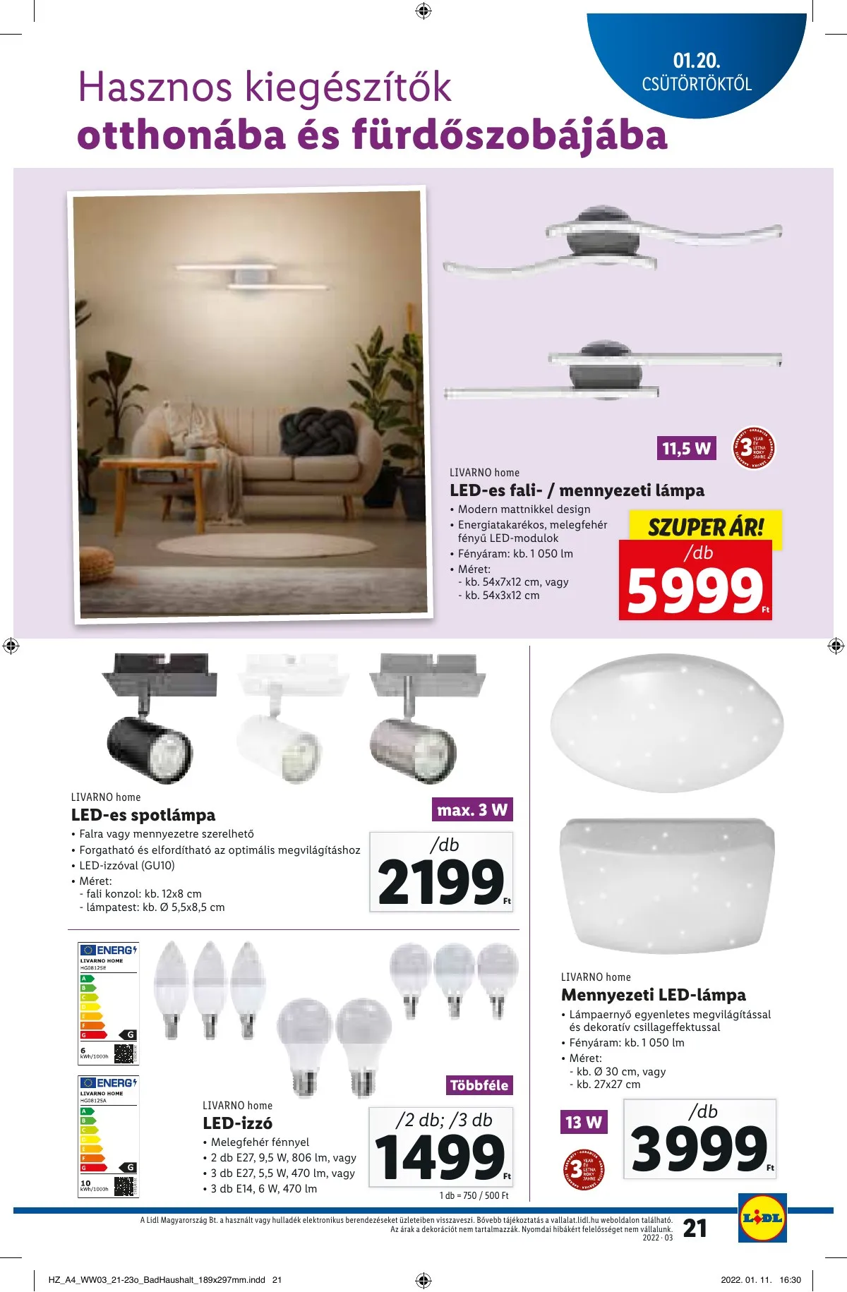 Lidl akciós újság 01.20–01.20 – 21. oldal