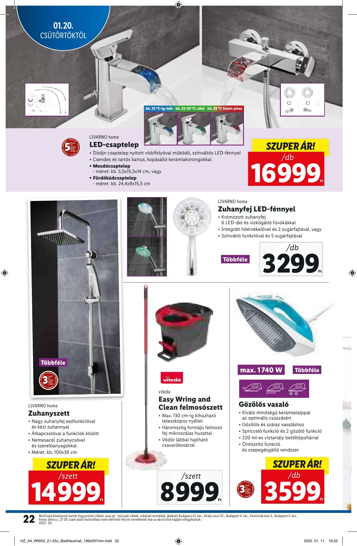 Lidl akciós újság 01.20–01.20 – 22. oldal