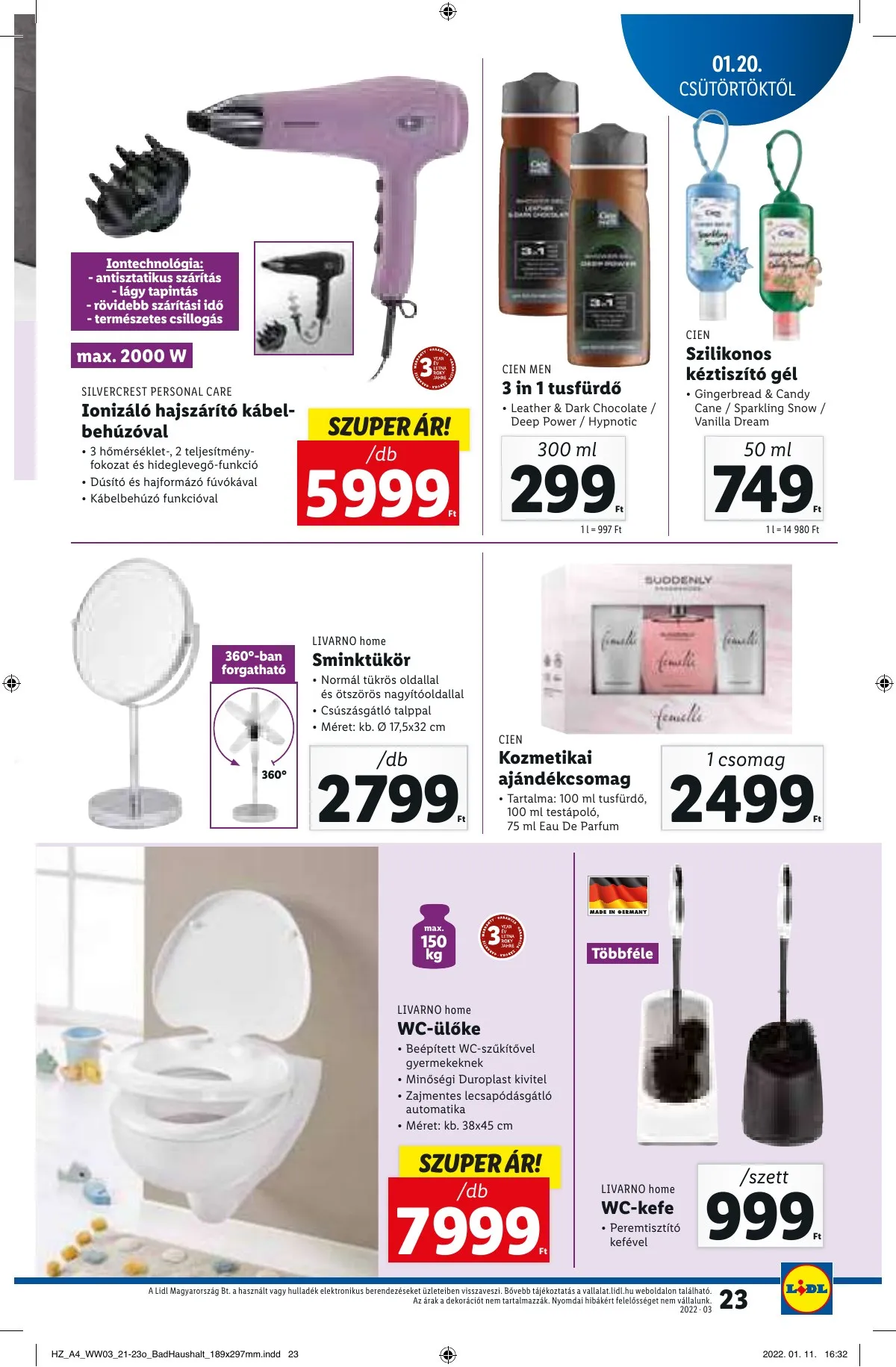 Lidl akciós újság 01.20–01.20 – 23. oldal