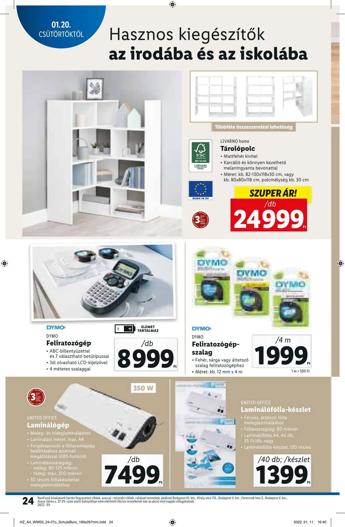 Lidl akciós újság 01.20–01.20 – 24. oldal