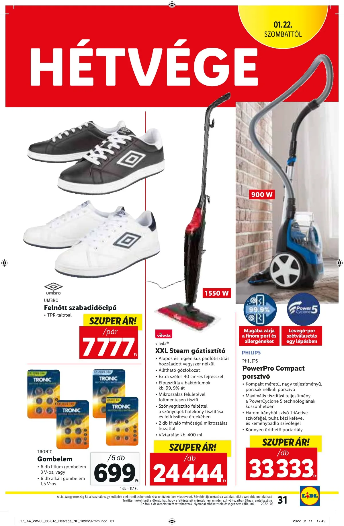 Lidl akciós újság 01.20–01.20 – 31. oldal