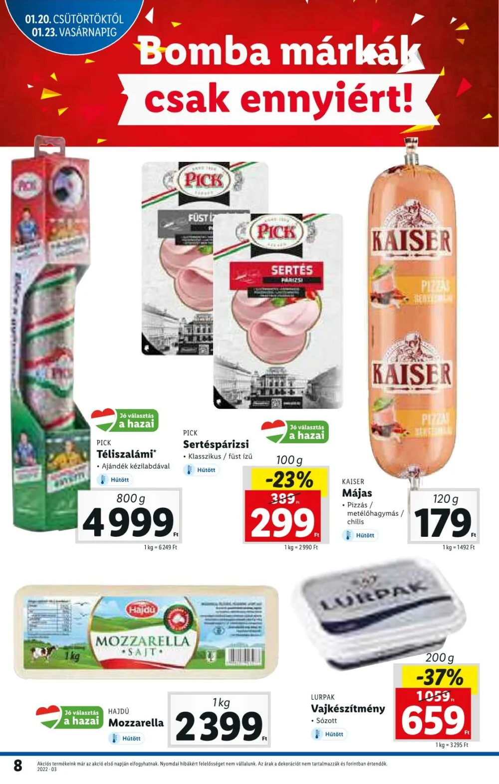 Lidl akciós újság 01.20–01.26 – 8. oldal