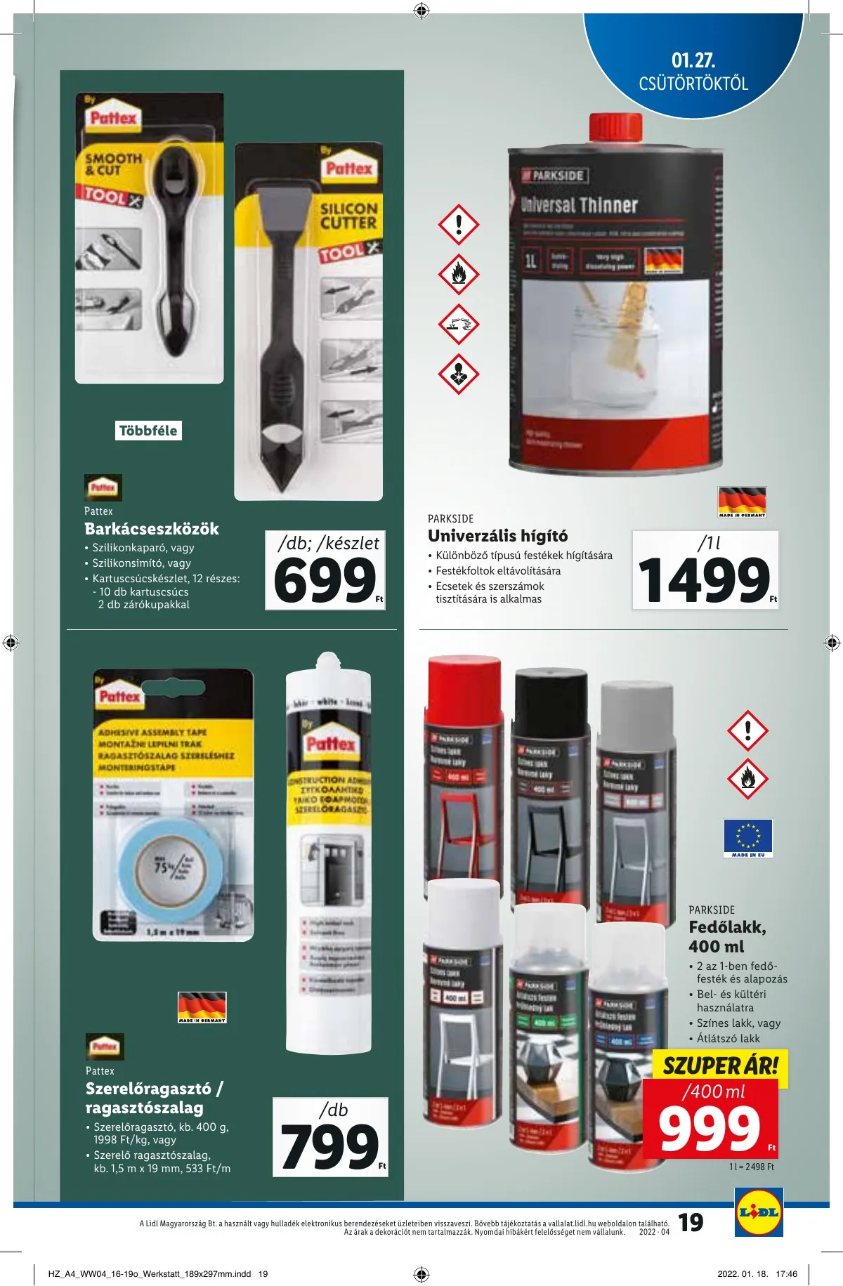 Lidl akciós újság 01.27–02.02 – 19. oldal