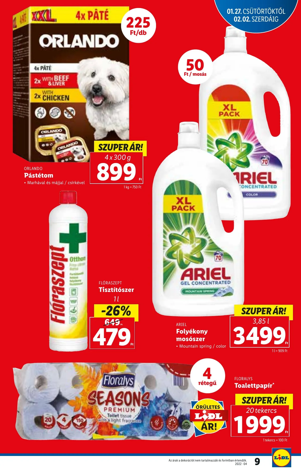 Lidl akciós újság 01.27–02.02 – 9. oldal