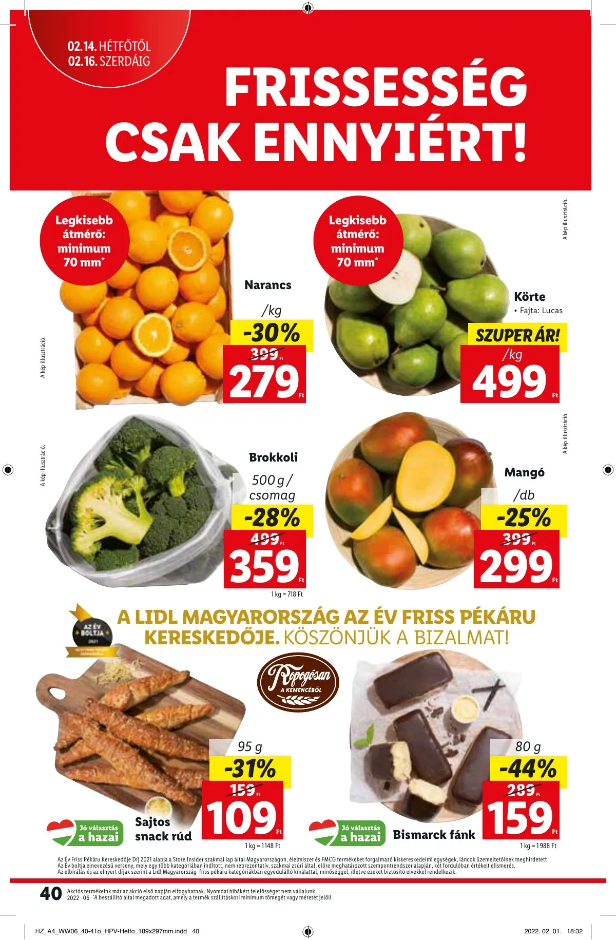Lidl akciós újság 02.10–02.16 – 40. oldal
