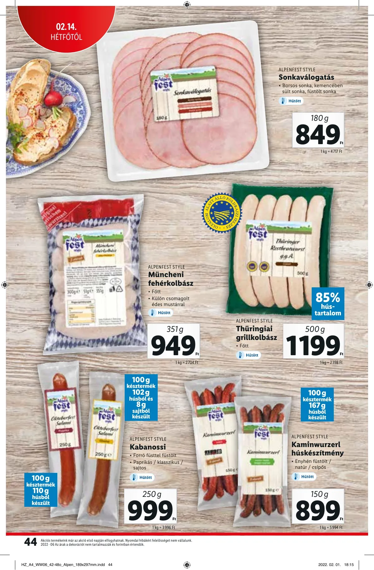 Lidl akciós újság 02.10–02.16 – 44. oldal