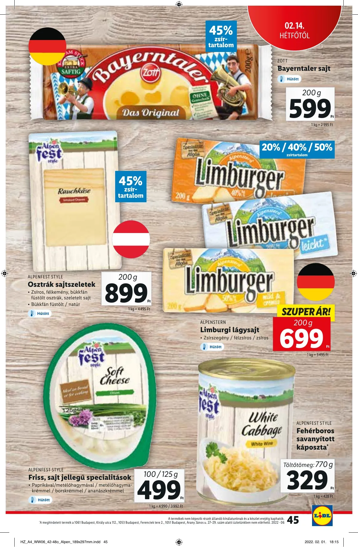 Lidl akciós újság 02.10–02.16 – 45. oldal