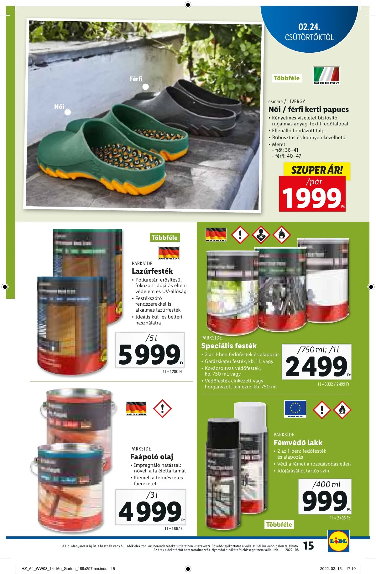 Lidl akciós újság 02.24–03.02 – 15. oldal