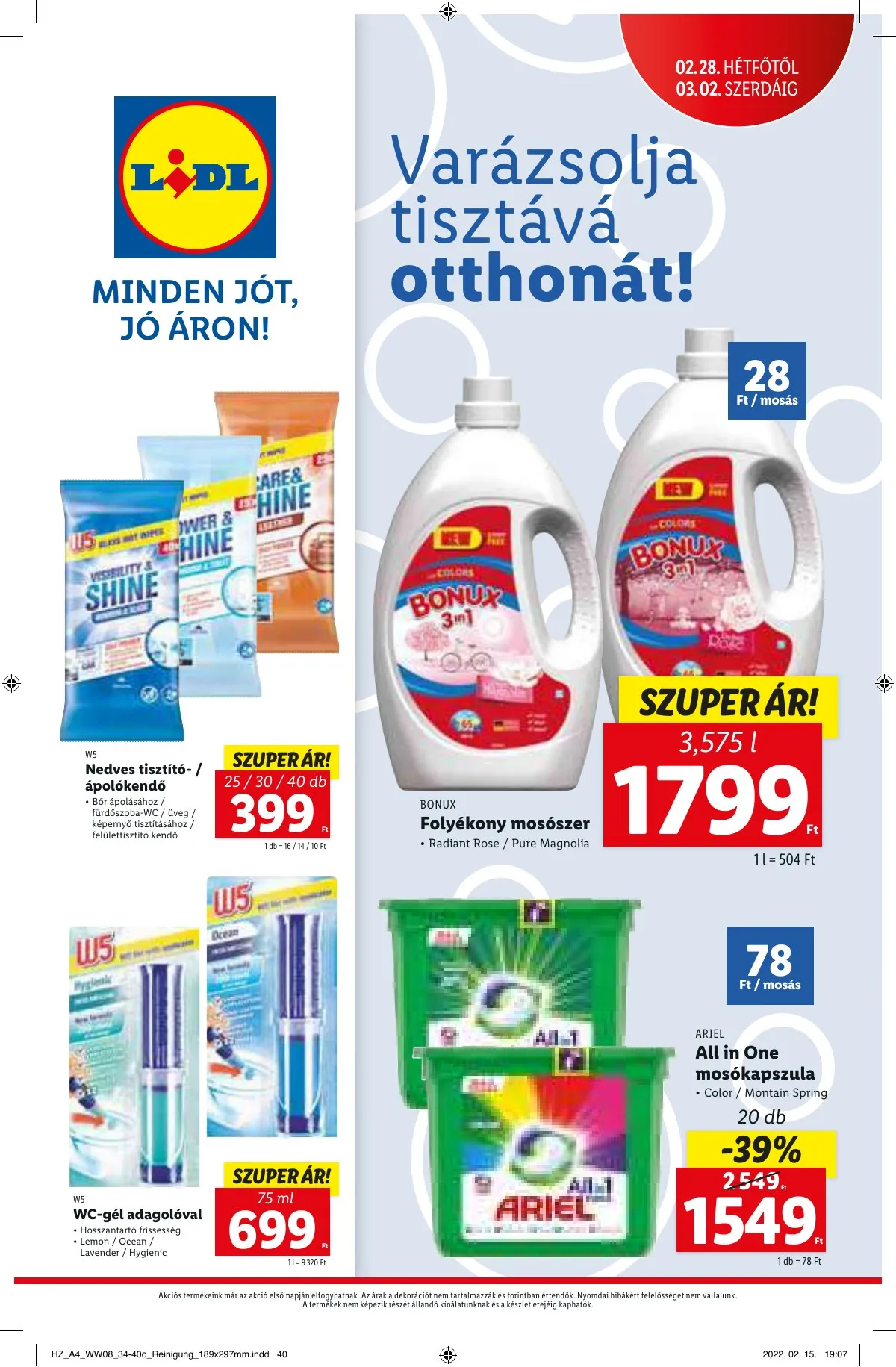 Lidl akciós újság 02.24–03.02 – 40. oldal
