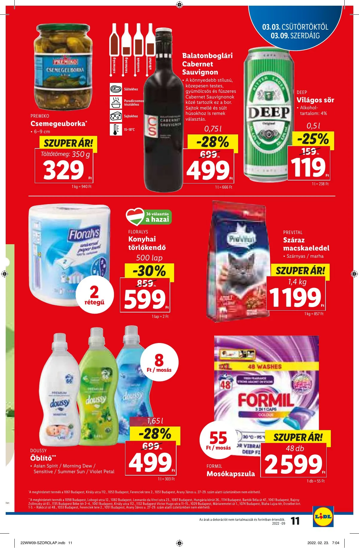 Lidl akciós újság 03.03–03.09 – 11. oldal