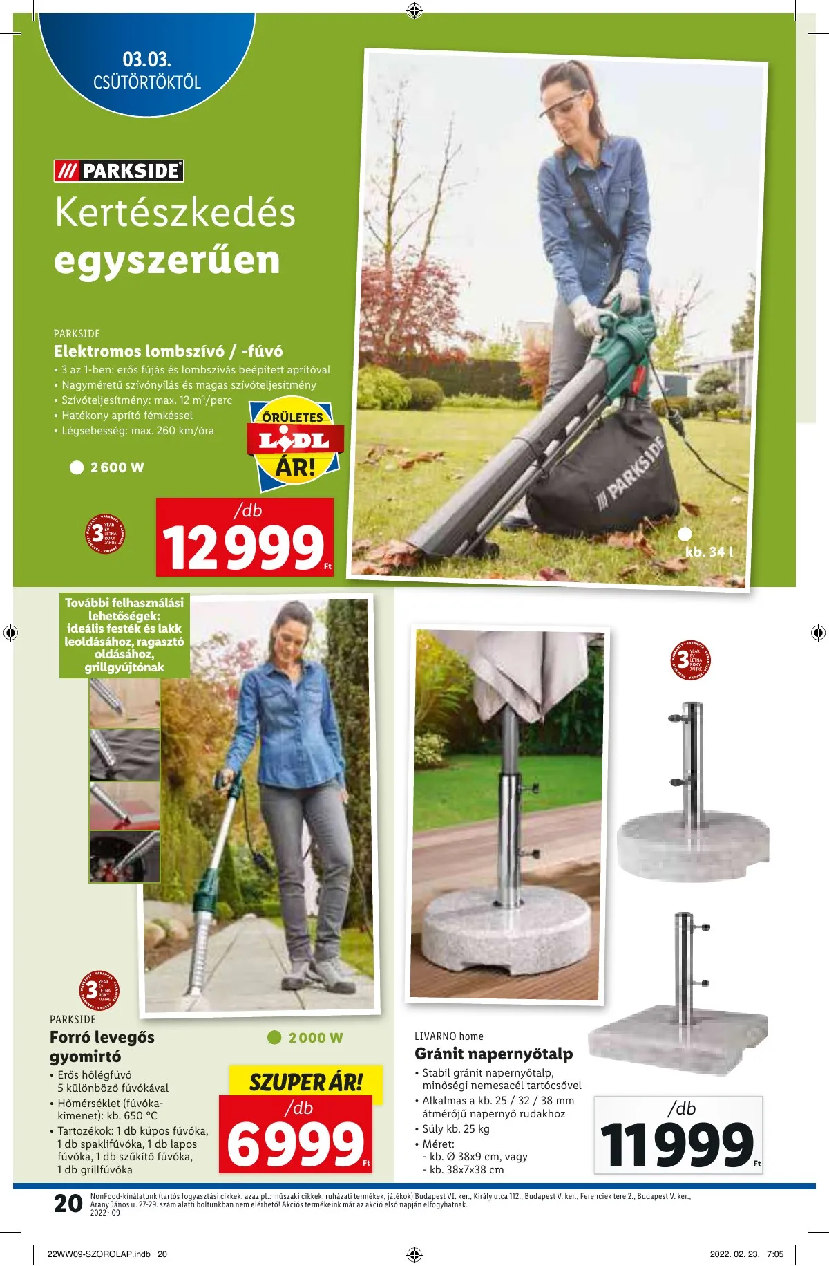 Lidl akciós újság 03.03–03.09 – 20. oldal