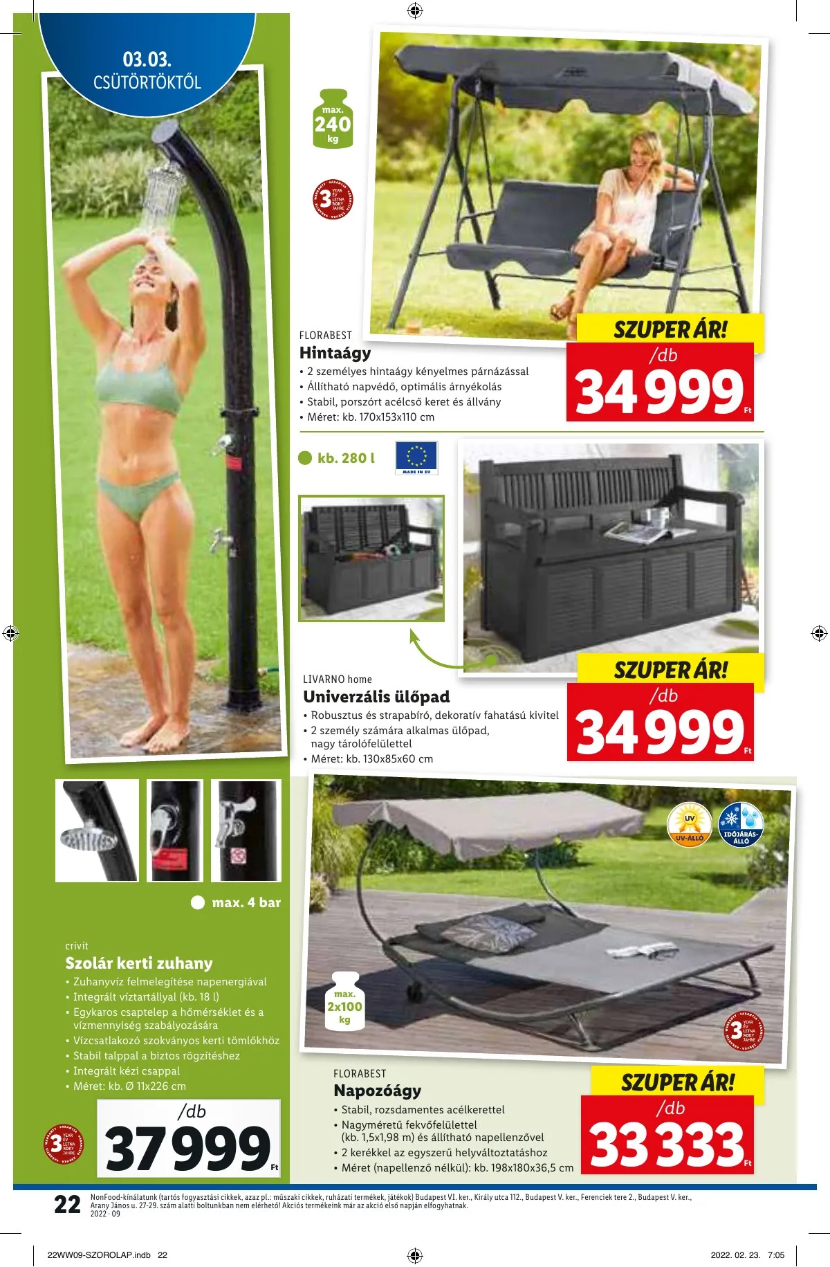 Lidl akciós újság 03.03–03.09 – 22. oldal