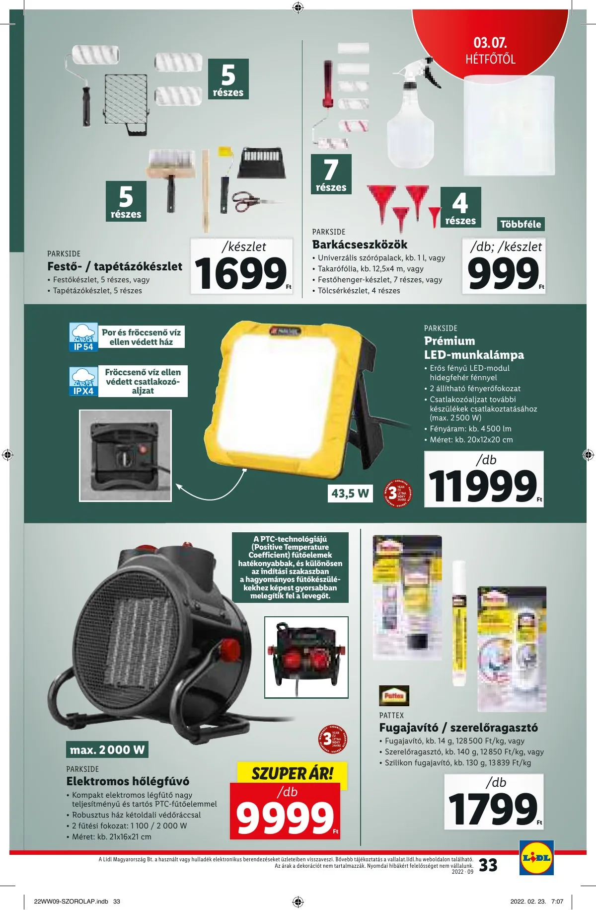 Lidl akciós újság 03.03–03.09 – 33. oldal