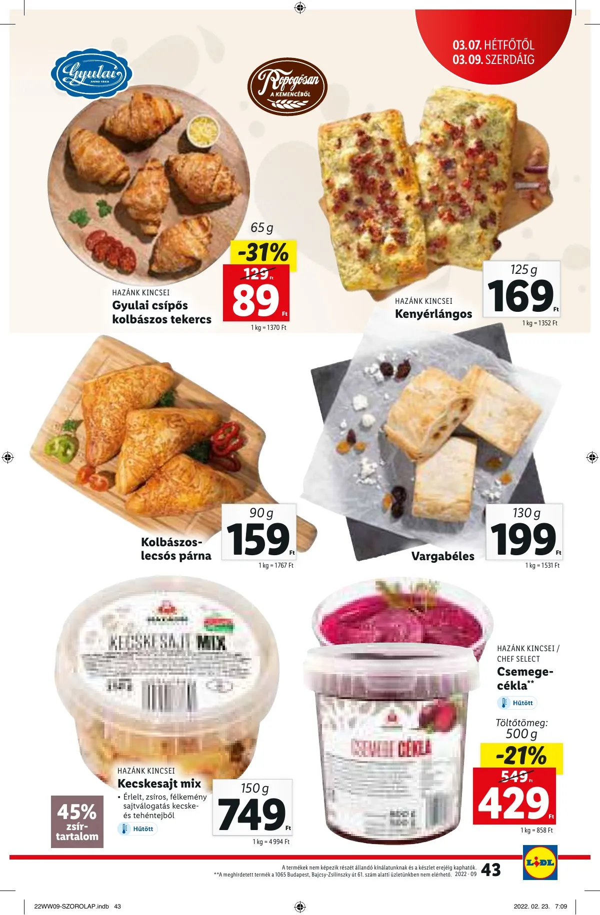 Lidl akciós újság 03.03–03.09 – 43. oldal