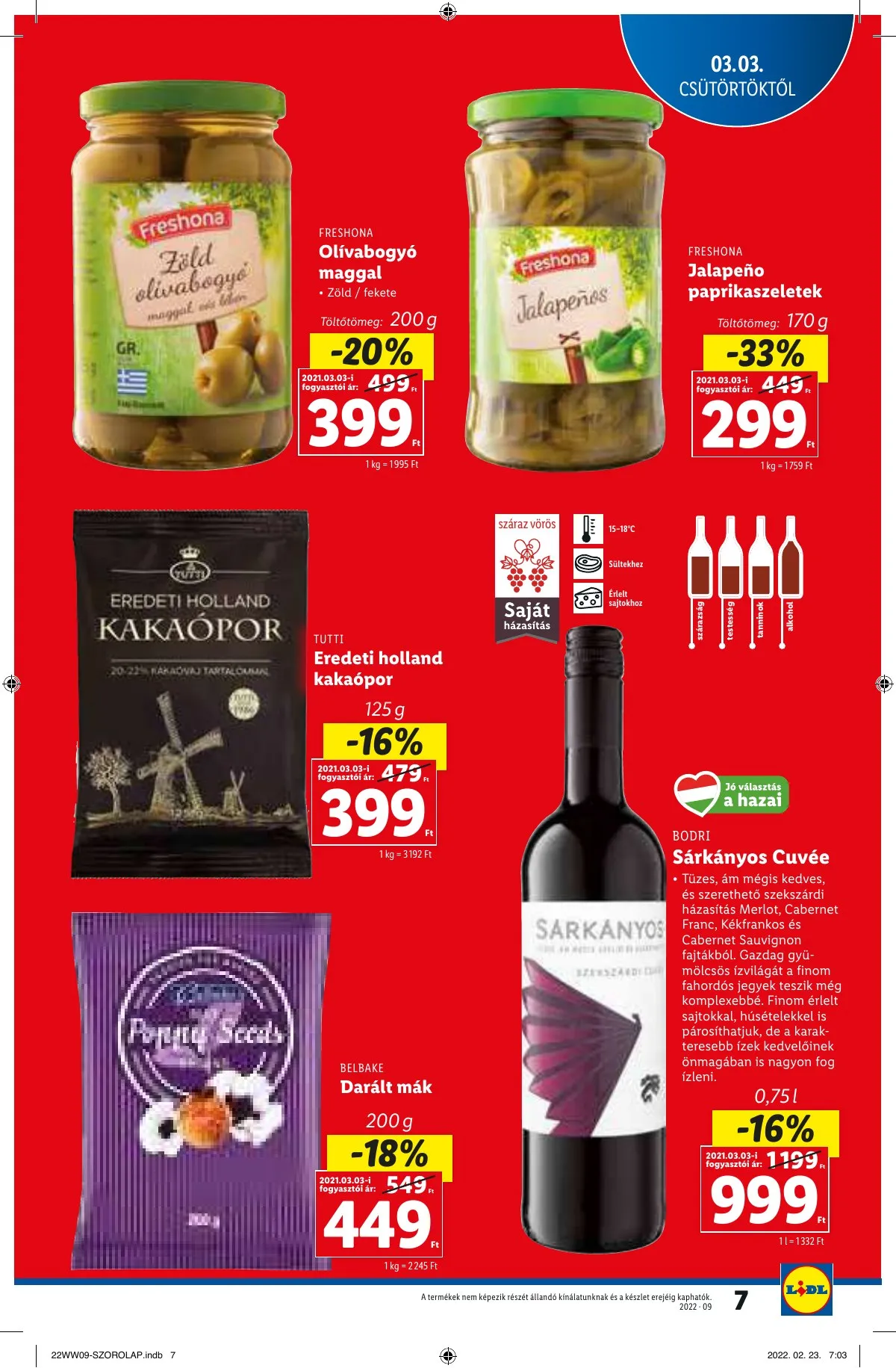 Lidl akciós újság 03.03–03.09 – 7. oldal