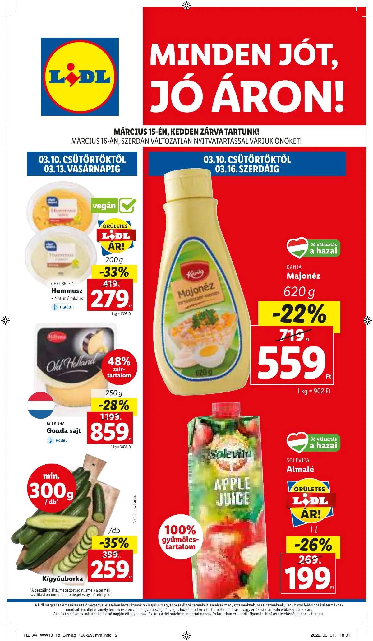 Lidl akciós újság 03.10–03.16