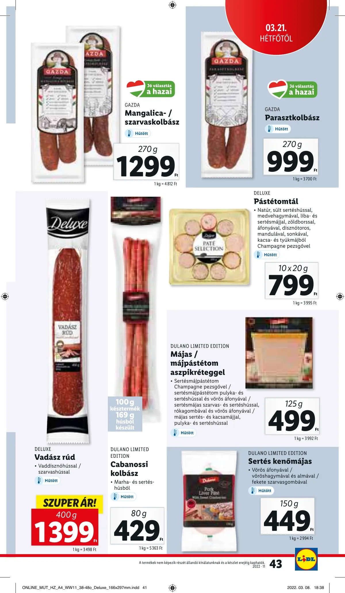 Lidl akciós újság 03.17–03.23 – 43. oldal