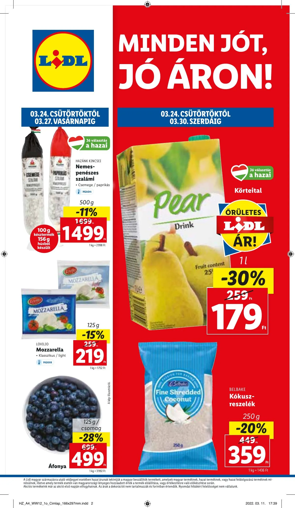 Lidl akciós újság 03.24–03.30