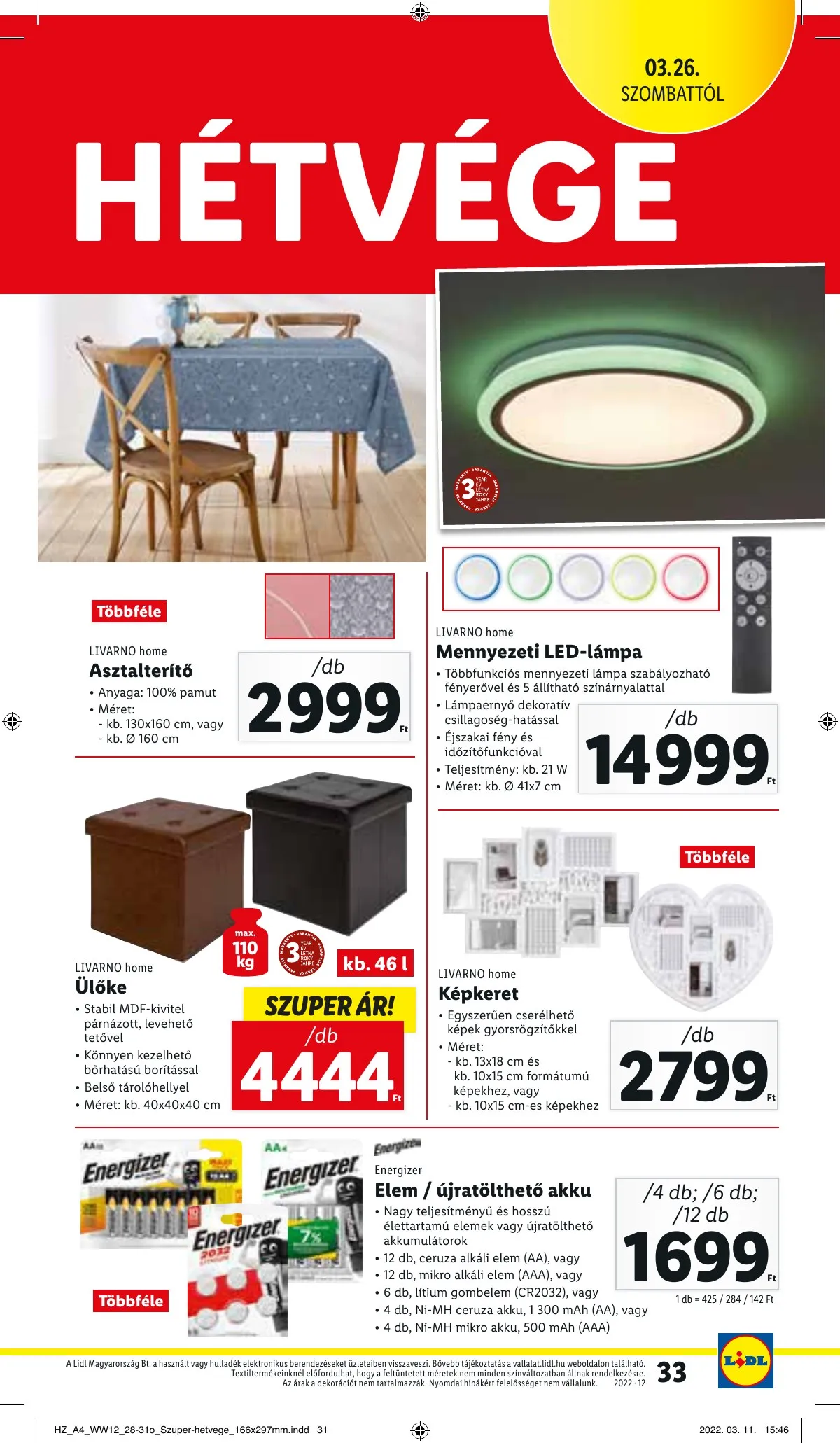 Lidl akciós újság 03.24–03.30 – 33. oldal