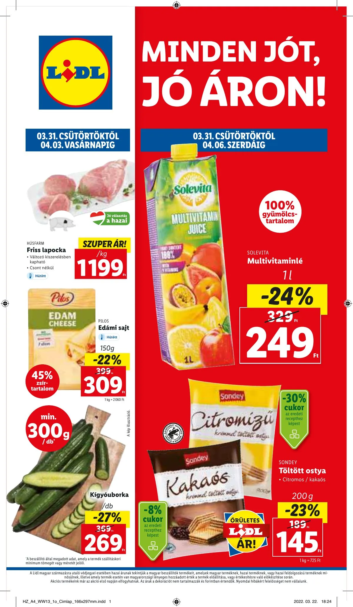 Lidl akciós újság 03.31–04.06