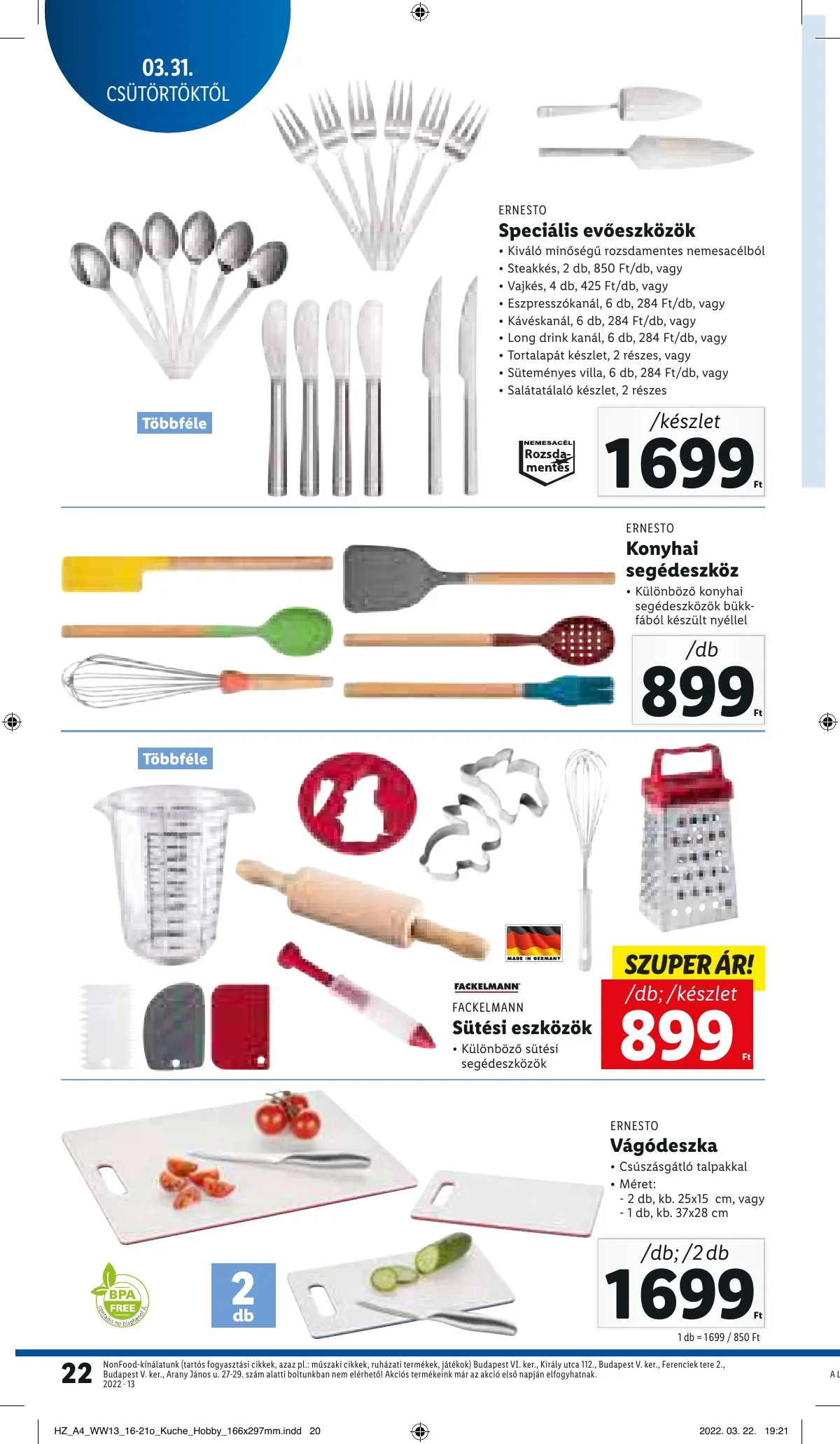 Lidl akciós újság 03.31–04.06 – 22. oldal