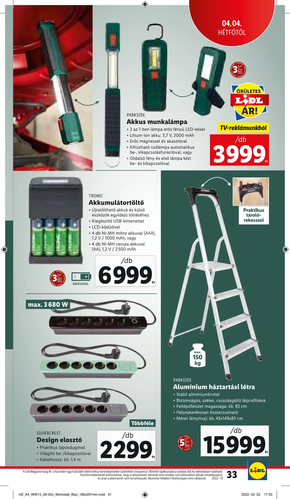 Lidl akciós újság 03.31–04.06 – 33. oldal
